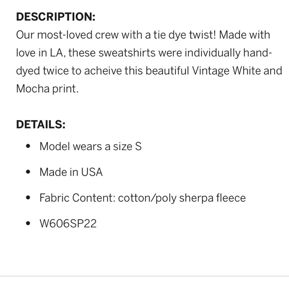 Barry’s Bootcamp Tan Tie Dye Cropped Sweatshirt XS - Picture 2 of 8